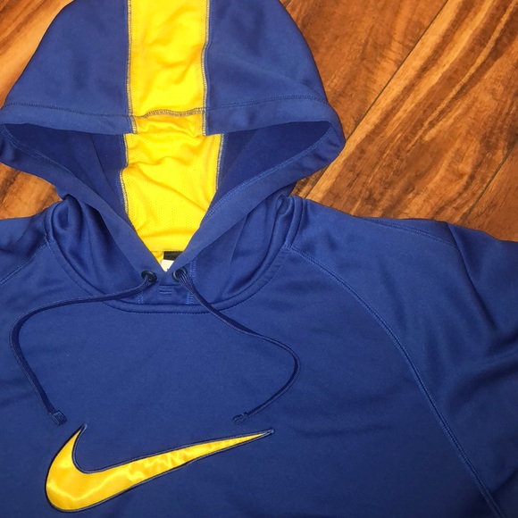 blue and yellow nike hoodie
